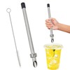 1 Pack Straw Puncher Muddler Set for Lemonade,Stainless Steel Straw