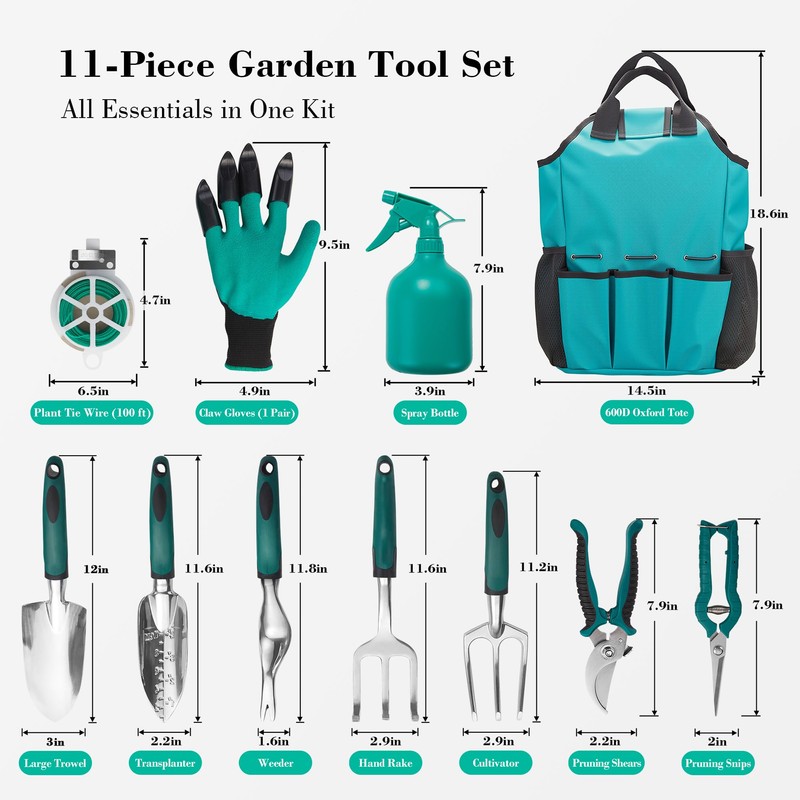 Garden Tool Set, Gardening Gifts for Women, Men, Mom, Dad,
