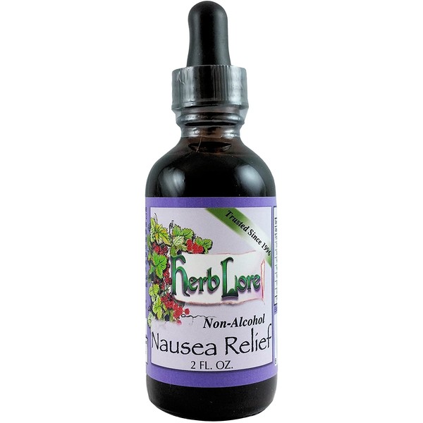 Nausea Relief Tincture with Peppermint and Ginger - Non Alcohol - 2 Ounce - Vegan Liquid Anti Nausea Medicine for Pregnancy, Adults and Kids - Herb Lore