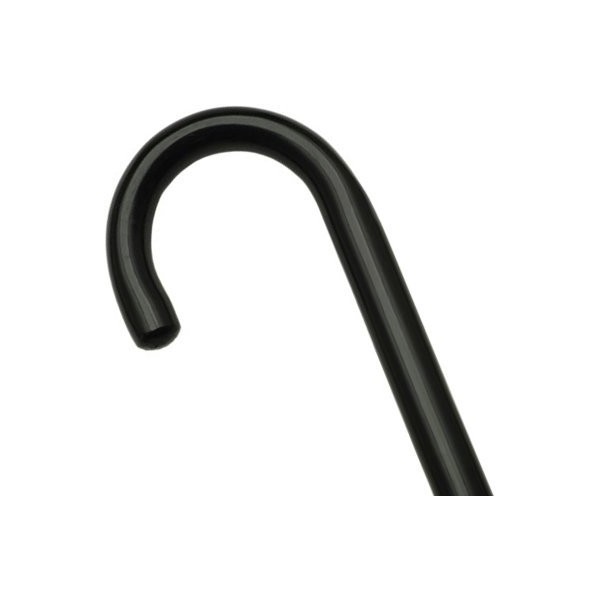 Unisex Round Nose Crook Cane Black Finish  -Affordable Gift! Item #DHAR-9003508