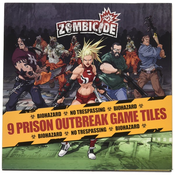 CMON Zombicide Prison Outbreak 9 Double-Sided Game Tiles Set | Strategy Board Game | Cooperative Game for Teens and Adults | Zombie Board Game | Ages 14+ | 1-6 Players | Avg. Playtime 1 Hour | Made