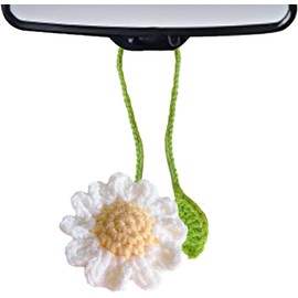 Sunflower Bookmarks Handmade Knitted for Readers Book Lovers Writers, Curtain tiebacks holdbacks,Car Ornaments (2Sets Daisy)