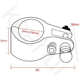 Pair of Marine Grade 316SS 7/8" Bimini Top Hinged Jaw Slide with Boat Pin & Cam Clamp