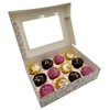 SwiftPick Home 3 Pack 12 Hole Cupcake Boxes |Multicoloured Polka
