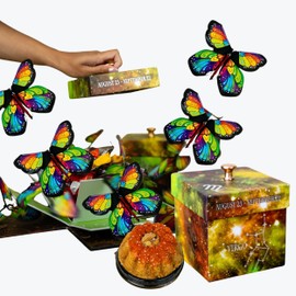 Send A Cake SendaCake Astrology Virgo - No Setup Required Flying Butterfly Surprise Explosion Gift Box - Delicious 3" Vegan Carrot Bundt Cake - Birthday Gift for Women, Men, Adults, Kids & Ideal for All Occasions