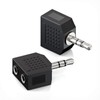 deleyCON 2 pieces 3.5 mm jack stereo audio adapter distributor,