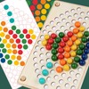 Wooden Peg Board Beads Game Educational Rainbow Clip Beads Puzzle