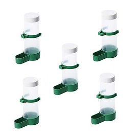 Leadigol - 5 comedero de agua para pájaros, bebedor de agua para pájaros, alimentador automático para bebederos para loros, cacatúas, 5 unidades