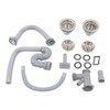 Double Sink Drain Pipe Kit, Expandable Flexible Double Kitchen Sink