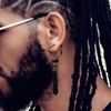 Black Leather and Bronze Earring for Men - Bronze Single