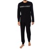 Emporio Armani Men's MEGALOGO Long Pajamas Set, Nero, S