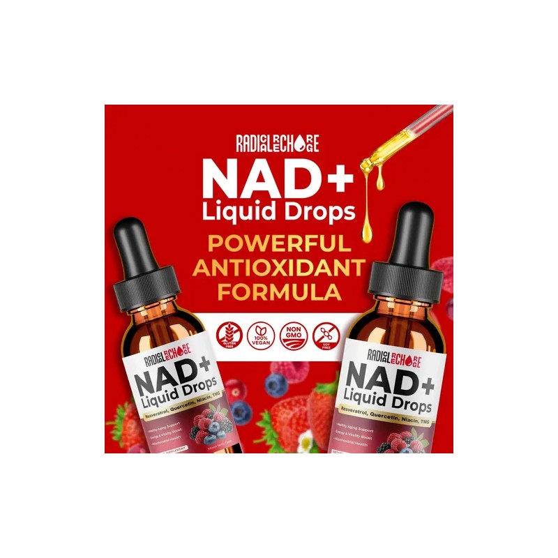 Radical Recharge Nad+ Gotas Líquidas 2 Fl Oz