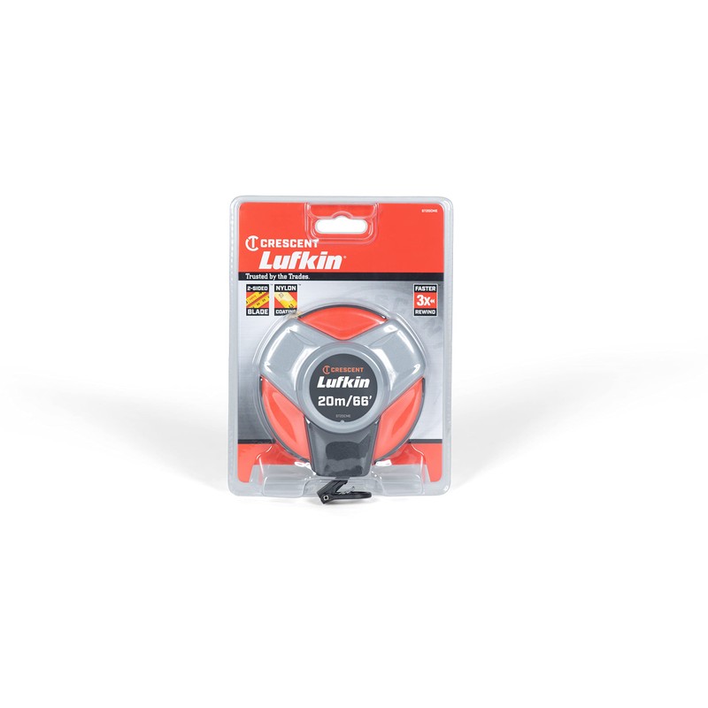 Lufkin ST20CME Steel Long Tape Measure, 20m/66' with Metric and