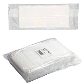 Ozax Heavy Duty Tear Resistant Hot Towel (Flat 165), White, 7.9 x 0.6 inches (200 x 16 mm), 100 Sheets | Disposable Individual Packaging, Commercial Use, Non-woven Fabric