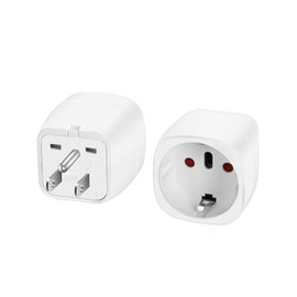 MARKO Paquete de 2 Adaptador de Enchufe de Europa a EE.UU, Adaptador de Europeo a Americano, Convertidor de Viaje para Estados Unidos Tipo B, Convertidor de Enchufe de Viaje de Europa a EE. UU. Mexico