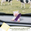 CusDusk Purple Amethyst Crystal Car Decorations, Lucky Cow Dashboard Ornament