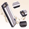 Qaixwuyi Blues Harmonica for Children Beginners Brooks Harmonica Beginners Silver