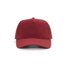 2THESTARS Quick-Dry Snapback Hats, 5-Panel Water-Resistant Mesh Baseball Caps for Men & Women, Golf, Running or Workouts - Dark Red
