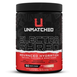 Unmatched Electrashred Advanced Hydration Formula | Non Stim Electrolyte Powder | Enhanced Performance | Natural Flavors & Sweeteners | 50 Servings (Strawberry Colada)