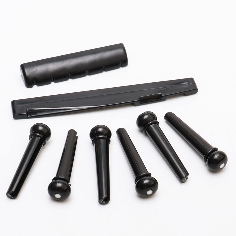6 String Rosewood Acoustic Guitar Bridge Saddle Nut Pins Set
