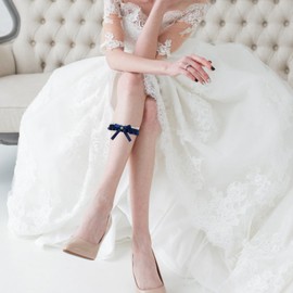 PRETYZOOM 1 Par De De Encaje Con Lazo Para Novia Accesorio De Boda Liga De Elegante Para Mujer Liga de Encaje para Novia