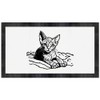 'Rex Cat on Blanket' Pet Feeding Mat (PM00022651)