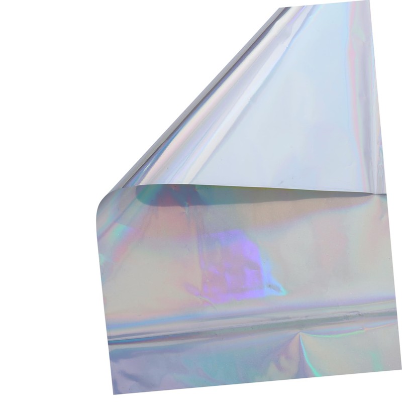 COHEALI Space Iridescent Tablecloth Set 4pcs Silver Party Decorations Wedding