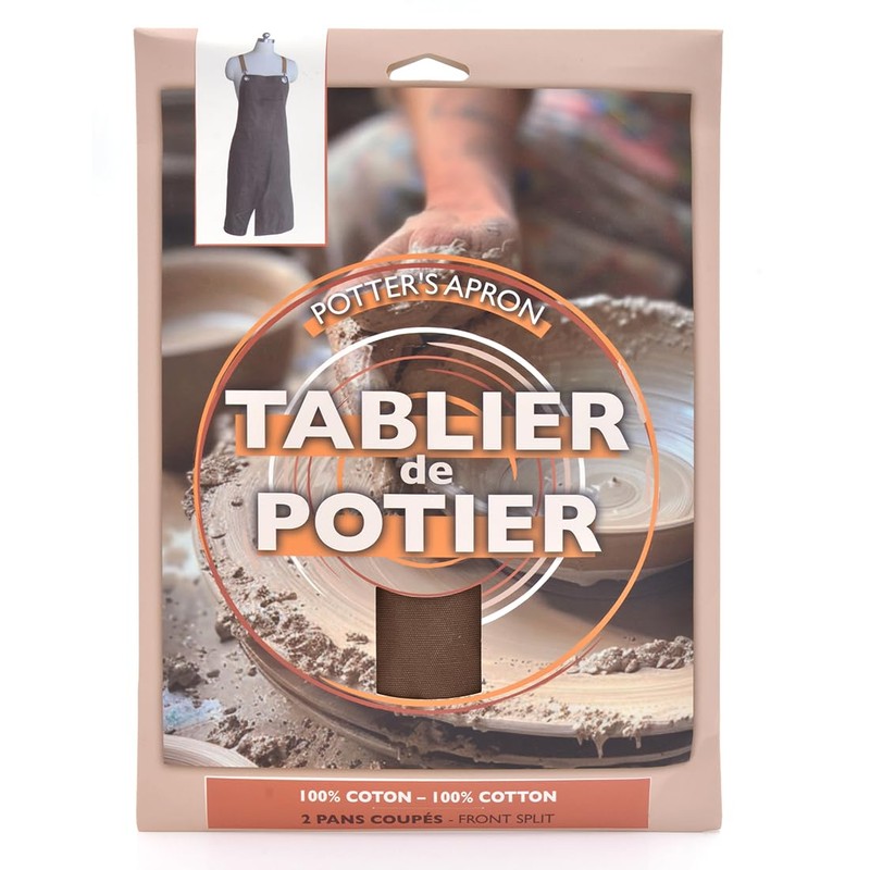COROT Tablier de Potier Pottery Apron, Brown, One Size, brown