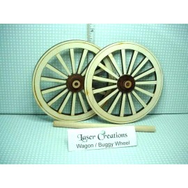 Laser Creations Miniature Wooden Wagon/Buggy Wheels (pr) Laser Creations 1/12 Sc REDUCED