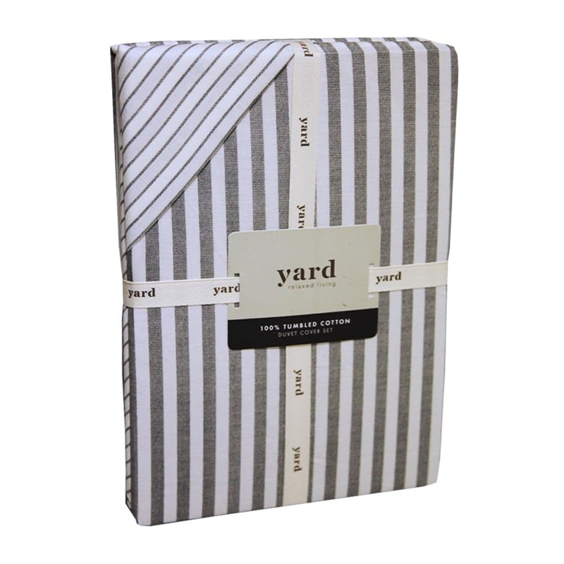 Yard Hebden Mélange Stripe 100% Cotton Duvet Cover Set