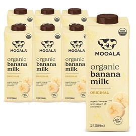Mooala – Organic Original Bananamilk, 32 FL Oz (Pack of 6) – Shelf-Stable, Non-Dairy, Nut-Free, Gluten-Free, Plant-Based Beverage