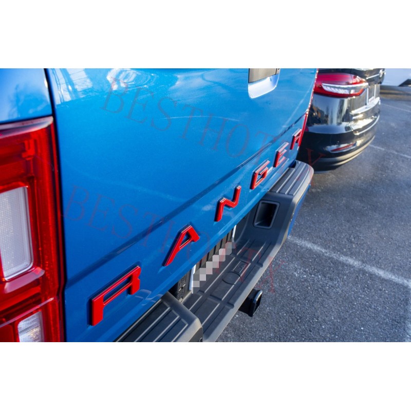 auto pro Red Black Double Layer Tailgate Insert Letters fits