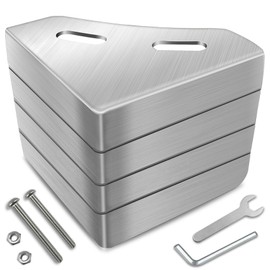 Upgraded Pontoon Boat Corner Caps for Pontoon Boat Deck Corner Protection, Stainless Steel Pontoon Corner Caps are Available for 90° Right Angles and Rounded Corners, 3.07X3.07X3.07 In, 4 Pack