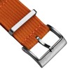 WatchGecko Ridge Military Nylon Watch Strap. Orange 20mm. Rugged, Quick-Drying