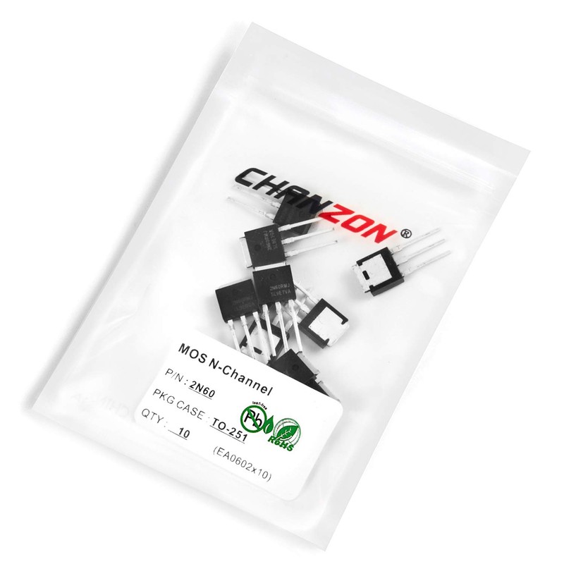 Chanzon 10pcs 2N60 TO-251 Sic Mosfet MOS N-Channel Transistor n-fet