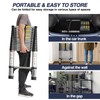 BOCOM 14.5 FT Aluminum Telescoping Ladder, Lightweight Multi-Purpose Collapsible Extension