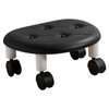 Round Low Rolling Stools Fuax Leather Universal Wheel Small Roller