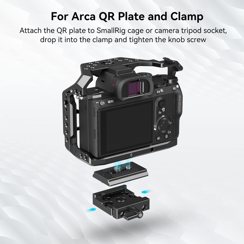 SMALLRIG Quick Release Clamp and Plate Baseplate for Arca Standard