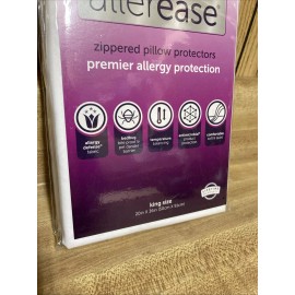 Aller-Ease 2 Pack King AllerEase Pillow Zippered Protectors Allergy Protection New