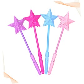 DECHOUS 5pcs Luminous Star Shaped Glow Sticks Hollow out Party Light Sticks for Concerts Festivals and Birthday Celebrations Creative and Portable Fun Random Color