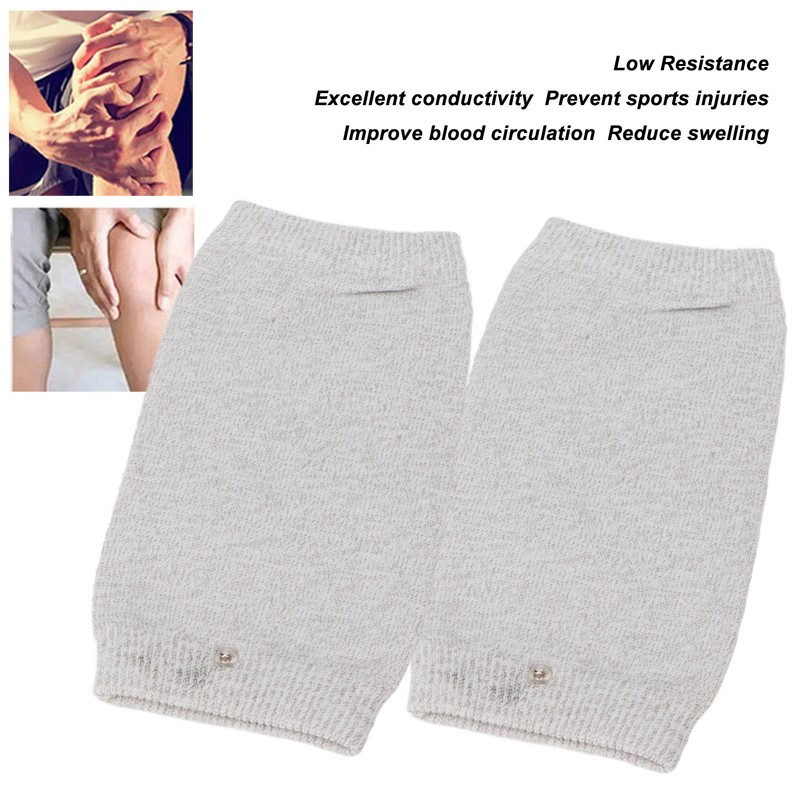 1 Pair Silver Fiber Electrode Knee Pads Injury Recovery Joint