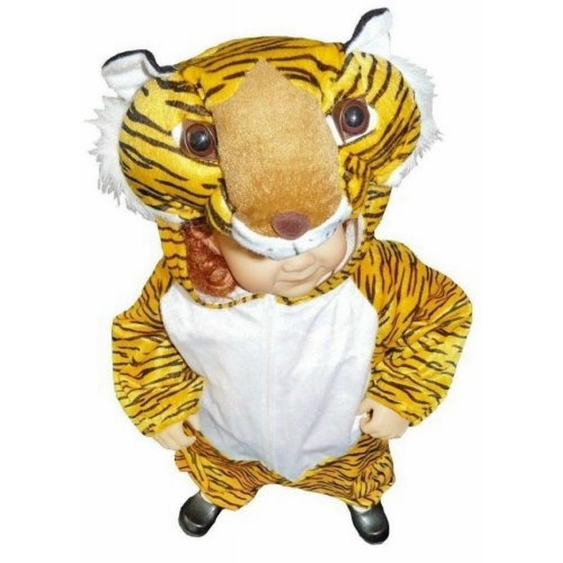 Ikumaal Tiger Costume AN28, Sizes 74-128cm, for Babies/Toddlers, for Carnivals/Parties,