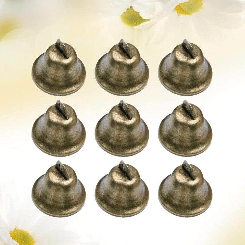 Ciieeo 35pcs Bronze Bell Hand Held for Decoration Ornaments Christmas