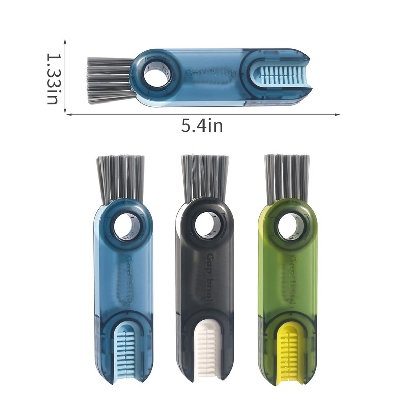 3 in 1 Cup Lid Gap Cleaning Brush Set, Multifunctional