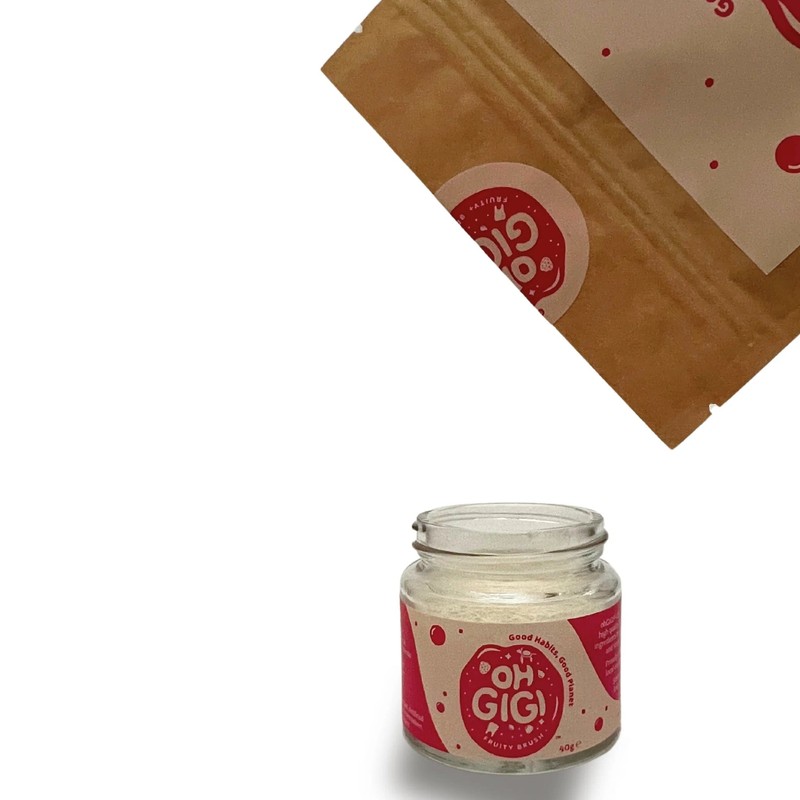 OhGiGi Organic Tooth Powder - Fruity Brush - Great for
