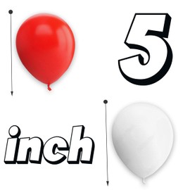 Red White Balloons Small 5" Inch Birthday Balloons for Kids Girls Boys Birthday Decoration Wedding Baby Shower Party Decorations Pack of 30