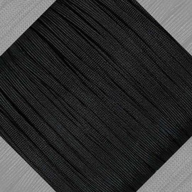 Craft County Coreless 650 Nylon Paracord – Wire Cover, Jewelry Making String, or Accessory Cord (Black, 50 Feet)