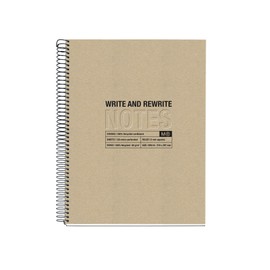 Miquelrius - 100% Recycled Notebook, Recycled Card Cover, A4 Notebook (210 x 297 mm), 4 Holes, 120 Recycled Sheets 80 g/m², 4 Colour Strips, Horizontal Lined 7 mm, Colour Craft