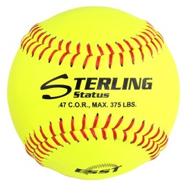 Sterling Arthletics Game Leather 12" Fastpitch Softball .47 C.O.R., 375 lb. Compression (Dozen)