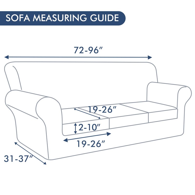 hyha 4 Pieces Couch Covers for 3 Cushion Couch Sofa,